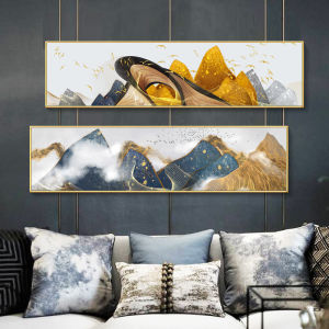 Xudongsheng Landscape Painting Feng Shui Mountain Living Room Sofa Wall Painting Bedside Painting Metal Frame Decorative Painting