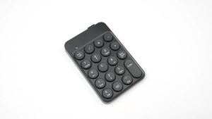 Mini Numeric Keypad with Round Keycaps 2.4G Wireless & BT Portable Financial Accounting Numpad Number Keyboard for PC Laptop