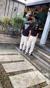 AKAJE Celana Corduroy Loose pants Baggy Gombrong Skena Korean Style Pinggang Karet Cowok Cewek