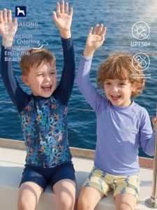 Momasong | Long Sleeve Sun Protection Boys Swimsuit
