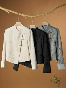 New Chinese Style Embroidered Womens Jacket Long Sleeve Fashionable Spring Autumn Top Small Audience Design Sense