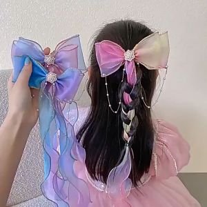 Jepit Rambut Pita Renda Fashion Korea Dengan Permata