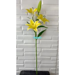Bunga Artificial Lily Kuning & Hiasan Pajangan Meja Ruang Tamu Aesthetic