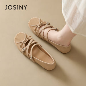 Josiny | Dress Matching French Style Mary Jane Shoes Brown Coarse Heel