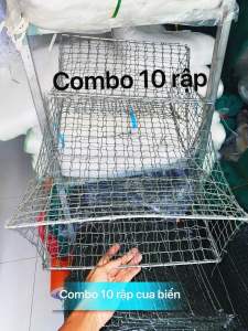 Combo 10 Rập cua biển Kích cỡ 40x60cm cao 25cm nặng 700g mặt lưới 45p chỉ độ 12