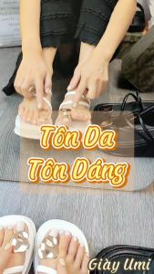 HOÀN TIỀN 15% - Dép Nữ Đế Cao XOANTO Đế Xuồng 6P Xỏ Ngón Kẹp Tông đính xoàn đi chơi đẹp xinh thời trang mới đi biển hot