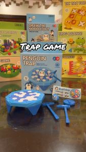 Kids Board Game Party Family Tabletop Games Educational Toy Duck Frog Penguin Trap Guess Who Is It Tetris Memory Balance