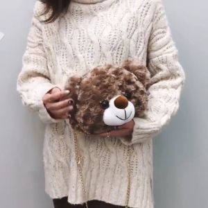 TYC Tas Selempang Boneka Teddy Bear Sling Bag Bulu
