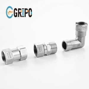 GRIPO High Quality 304 Stainless Steel Pipe Fitting Union Connector Elbow + Coupling