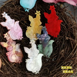 ห้อยหูทำมือ Acetate Fox 2 ชิ้น อุปกรณ์ตกแต่งผม DIY ขนาดเล็ก สีใหม่ อุปกรณ์ทำเครื่องประดับแฟชั่น วัสดุอื่นๆ