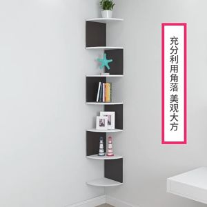 ชั้นวางเข้ามุมติดผนัง ใช้ในบ้านอย่างสร้างสรรค์ ชั้นวางของอเนกประสงค์ ชั้น 4 มินิมอลสไตล์​