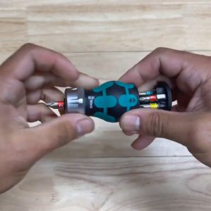 Wera 004185 Bicycle Set 5 05004185001 Kraftform Kompakt Stubby Ratchet Screwdriver Pemutar Skru Kontot