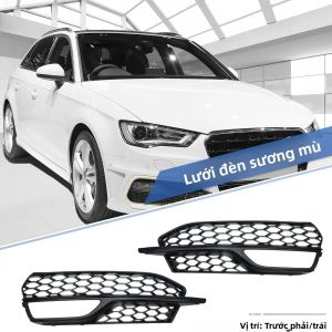 Ốp Lưới Đèn Sương Mù Cản Trước Audi A3 S-Line S3 2014-2016 1 Cặp Lưới Tổ Ong Đèn Sương Mù Chất Liệu ABS Bền Kiểu Dáng Thể Thao