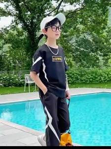 Kids Boys Terno Set 5-16 Yrs Summer 2in1 Set T‑shirt and Jogger Pants Fashion Streetwear Casual Sport Outfit Teen Boys Clothes Set Breathable Loose Fit Daily Wear COD Manila