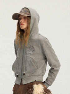 Monterest | Áo Hoodie Vintage Thêu Họa Tiết Đính Hạt