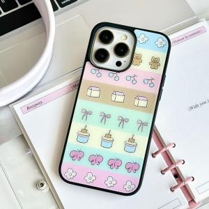 Full Screen Cute Cartoon Matte Silicone Phone Case for  13 14 15 16 pro Max Womens Style Personality Creative High End