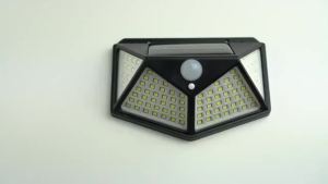 ESMARTER | 1/2/4/6Pcs 100 LED Wall Lights Outdoor Solar Lamp PIR Motion Sensor Solar Powered Sunlight Street Light for Garden Decoration