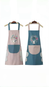 Kitchen Waterproof Oilproof Oxford Cloth Pocket Striped Apron Can Wipe Hands / Workwear Men and Women / Pakaian Kerja / 防水防油围裙