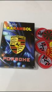 Biji Karambol Tebal 3 mm Motif Porsche / Random | Koin Krambol Satu Lapis Original | Keping Kerambol 3mm | Coin Carambol Carrom Games