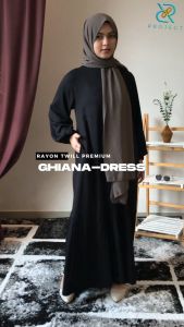 GIANA DRESS MAXI BLACK SERIES: Pakaian Mewah Muslim Terbaru