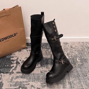 Josiny | Thick Sole Brown Western Cowgirl Boots