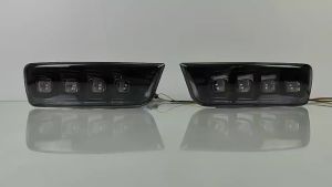 For 2003-2005 Toyota 4Runner LED DRL Daytime Running Lights Sequential Amber Turn Signal Front Bumper Lamp Assembly Angel Eye