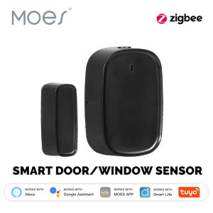 MOES | MOES Tuya ZigBee Smart Window Door Gate Sensor Detector Smart Home Security Alarm System Smart Life App Remote Control