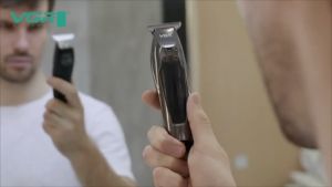 VGR V-030 ปัตเลี่ยนไร้สาย กันขอบ แต่งลาย สําหรับช่างมืออาชีพ ตัวเครื่องลายหนังงูคลาสสิค