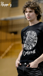 Come As You Are - #1 (Black Tee) - เสื้อยืดดำ Happily Streetwear เสื้อยืดแนวสตรีท มาในแบบที่คุณเป็น และอยู่ในแบบที่คุณเชื่อ