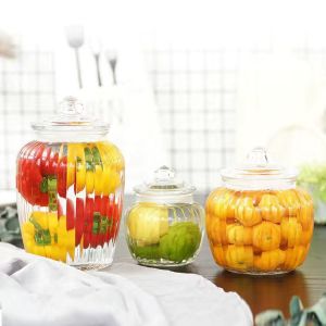 RS READY STOCK FOOD  GLASS CONTAINER FOOD STORAGE ROUND FAT SHAPE MULTIFUNCTION