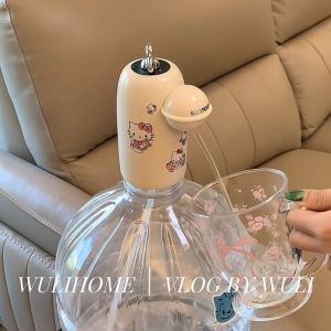 Electric Automatic Water Dispenser Pump for 5 Gallon Water Container Gravity Water Dispenser Home Use with Hello Kitty Design Water Pump for Pure Water Drinking Fountain