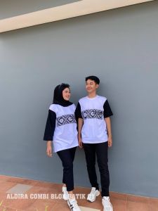 Aldira Kaos Oversize Pria Wanita Couple Terbaru Motif Batik / Baju Couple