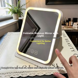LED Lighted Portable Foldable Mirror