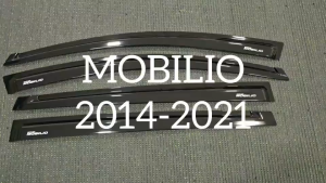 กันสาด คิ้วกันฝน กันสาดประตู ดำทึบ ฮอนด้า โมบิลิโอ้ Mobilio 2014 2015 2016 2017 2018 2019 2020 ใส่ร่วมกันได้ R