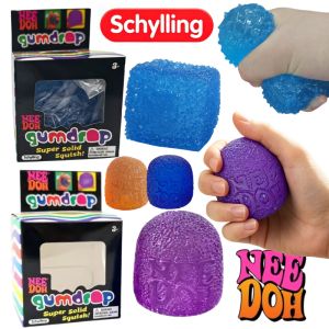 Schylling Mini Candy & Pulpy Cube NeeDoh Gumdrop Soft Sensory Fidget Toy Stress Relief Squeeze Ball Blind Box