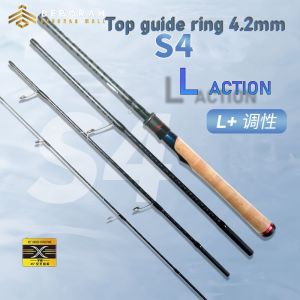 NEW | Fishing rod | Spinning rod | L action/ fast power | 4.2mm top guide ring |carbon fishing rod | Portable 4 section fishing rod | Length: 1.8M/2.1M/2.4M/2.58M/2.7M |