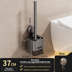 Suction Cup Toilet Brush No Punching Wall Mounted Toilet Shelf New Toilet Specific Brush Cleaning Tool