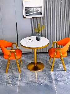 Nordic Coffee Table Set Reception Table Set Luxury Minimalist Dining Table Set Balcony Table And Chair Set