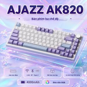 ATTACK SHARK | Bàn Phím Cơ Học AJAZZ AK820/AK820 Pro 75% Có Dây Hoặc Giao Diện USB Ba Chế Độ Cho Máy Tính Để Bàn Máy Tính Xách Tay Máy Tính Bảng - Ngôn Ngữ Tiếng Anh