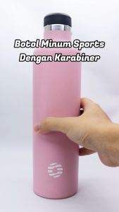 FJbottle - Botol Minum Tumbler Olahraga Stainless Steel 1Liter Double Insulated Bottle Tahan Panas dan Dingin Dengan Gantungan Free Sikat dan Tas Botol Selempang