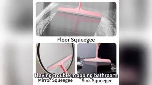 3 Colors Available Glass Squeegee Bathroom Mirror Water Remover Countertop Cleaning Squeegee