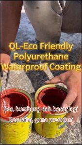 QL - Eco-Friendly Polyurethane Waterproof Coating (3KG)|Swimming pool| Roofing| Toilet| Cement| Bocor| Cat Kolam| 聚氨酯防水