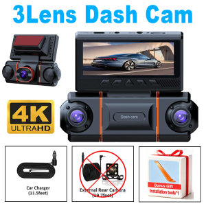 New 4CH Car Dash Cam 4K UHD 360° Panoramic WIFI Car DVR 1080P Front Rear Left Right Night Vision Car Video Recorder G-Sensor