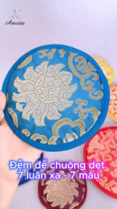 [Amrita] Bộ 7 đệm chuông Đệm để chuông xoay Nepal chất liệu gấm dệt gấm cao cấp - CXNP217