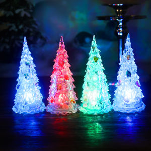 ของขวัญไฟคริสมาสต์กลางคืนแฟลชแอลอีดีต้นคริสต์มาสไฟเทียนคริสต์มาสใช้พลังงานจากแบตเตอรี่สำหรับตกแต่งปาร์ตี้