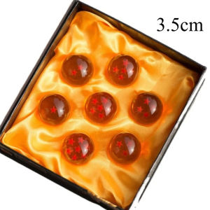 Bandai | Brand-new LED crystal lamp and Dragon Ball Z wooden base 1-7 star crystal ball nightlight table decoration toys and gifts.