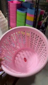 Keranjang Sampah Bulat Warna Tong Sampah Bulat Plastik Tempat Dapur