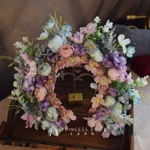 Princess Bride New Chinese Quanzhou Wearing Flower Headdress Silk Flower Wearing Flower Ethnic Style Shooting Photo Headband Artificial Flower