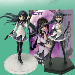 Bandai | Madoka Magica Figure Glasses Xiaomei Flame Akemi Homura Anime PVC Model Birthday Collectible Toys Children Birthday Gift
