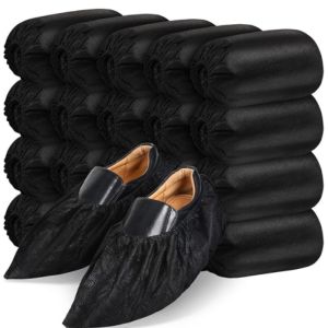 100PCS Disposable Shoe Covers Dustproof Non-woven Non-slip Booties Shoe Cover for Students Adults Household Workplace Foot Cover